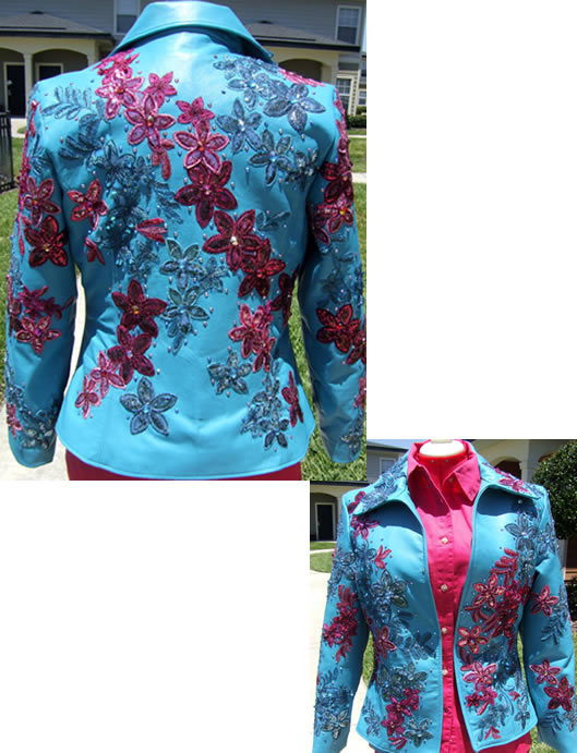 Turquoise-lamb-blazer designed by Blue Ridge Rags